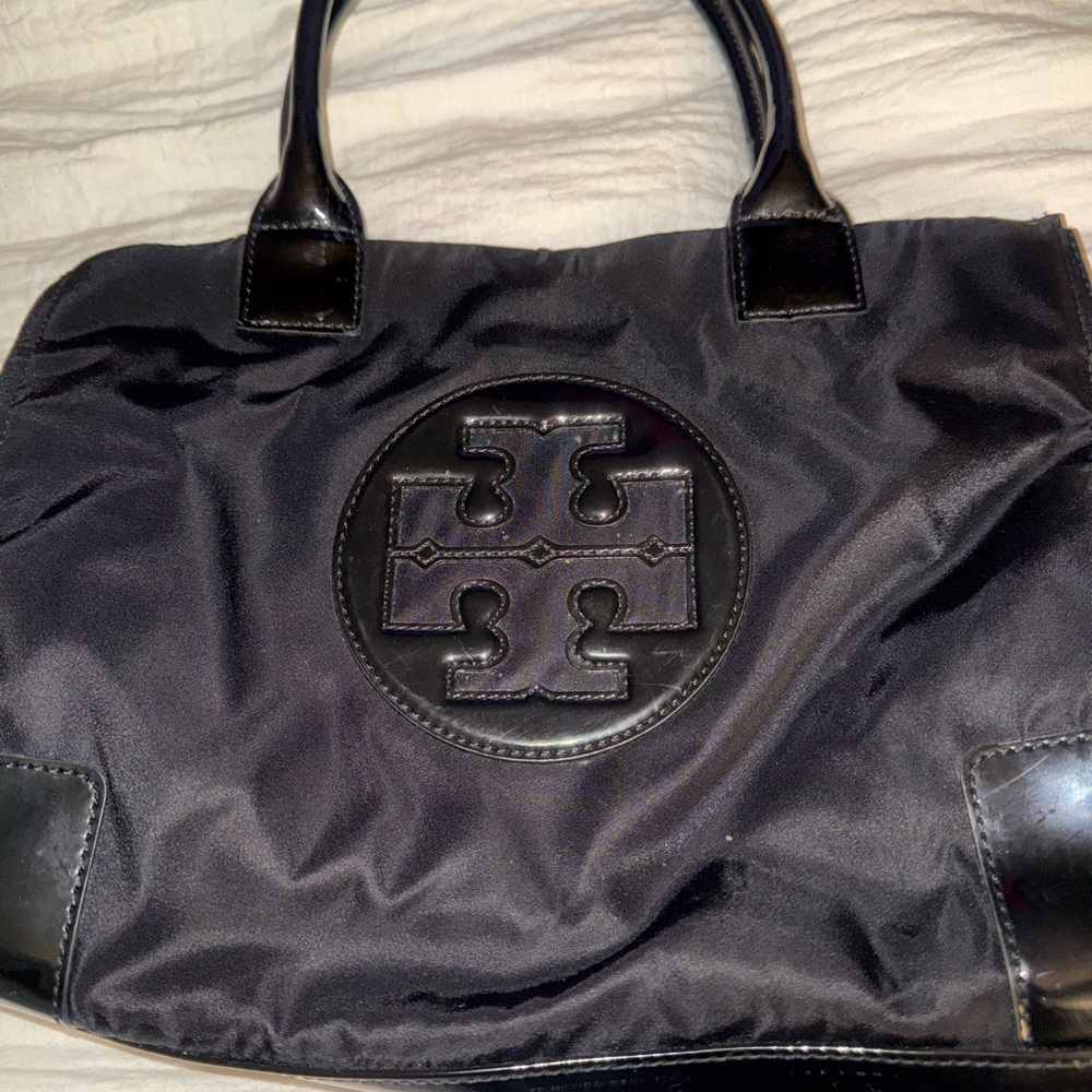 Tory Burch Black Nylon Ella Tote
